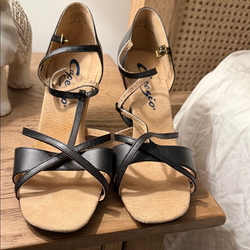 Capezio Black Strappy Sandals for Women